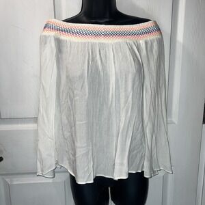 LILLY PULITZER Women's Katya Off The‎ Shoulder Top Resort White Size XS